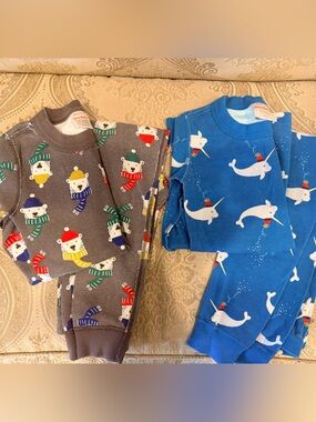 Lot Hanna Andersson Pajama HannaJams Size 6-7 120 long sleeve and pant